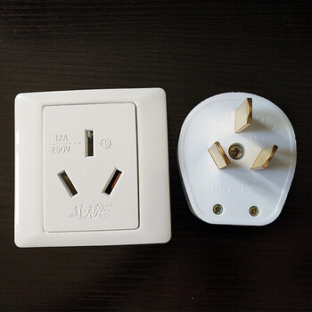 32a安三孔插头插座大功率空调热水器墙壁面板三脚插座86型32a插座插头