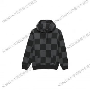 vanscheckmateloosepulloverhoodie格子连帽套头长袖卫衣男女款多色xs
