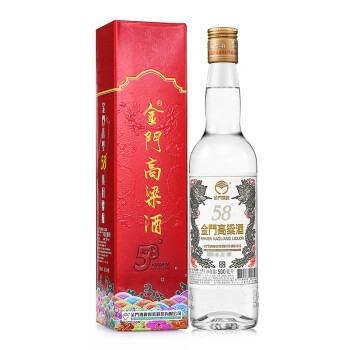 金门高粱白酒】金门高粱酒高度白酒白金龙清香型58度500ml 单瓶装【行情报价价格评测】-京东