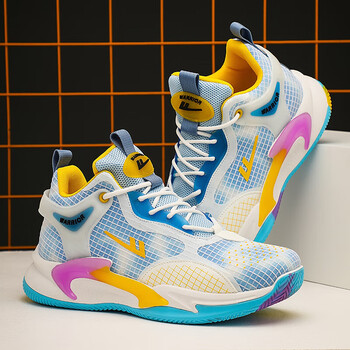 回力(warrior)篮球鞋男士高帮透气运动鞋软底休闲跑步鞋 wbn(js)-0649