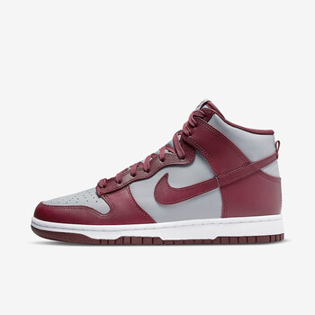 耐克 nike男鞋dunk high retro灰红 高帮复古休闲板鞋 dd1399-600 39