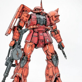 大班mega大独角兽 大班 mega 1/48 大独角兽 一号机 40 cm mega红扎古