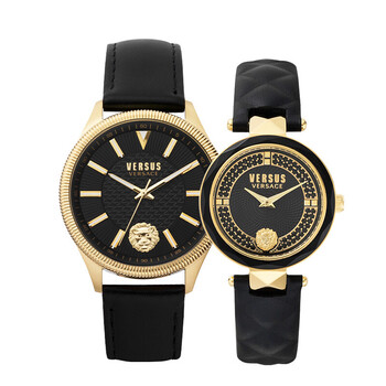 versus versace范思哲轻奢黑金情侣对表情侣表 vsphi0220 vspcd2217