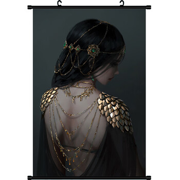 动漫二次元海琴烟风铃娜卷轴海报挂画大礼物布画鬼刀t a 40x60(艺术布