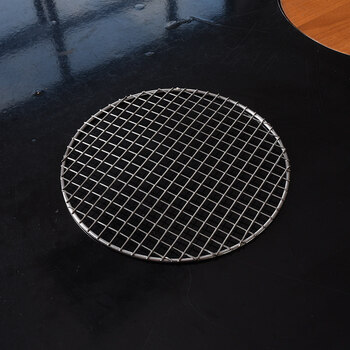 烧烤架网格 不锈钢网格烧烤网圆形篦子家用加粗碳烤架炉熏烤肉沥油铁