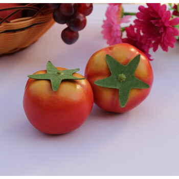 仿真水果蔬菜模型玩具过家家玩 家居橱柜装饰品 高仿真西红柿