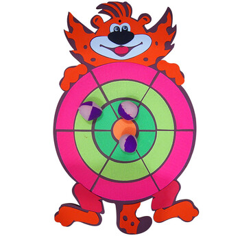 儿童早教子健身粘球投掷运动沙包投掷盘粘靶盘投掷飞镖 玩具 森林熊