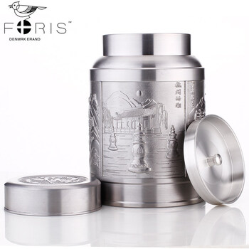 
                                        富瑞斯（Foris）Foris 富瑞斯 大号茶叶罐 手工醒茶罐 锡罐 储物罐 锡器1斤装 茶叶罐 大号大红袍                