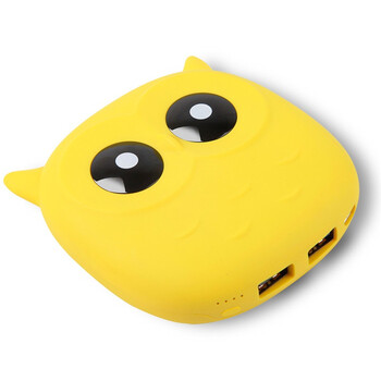 爱国者（aigo）7800毫安 MQ78 双USB 可爱 移动电源/充电宝 黄色  