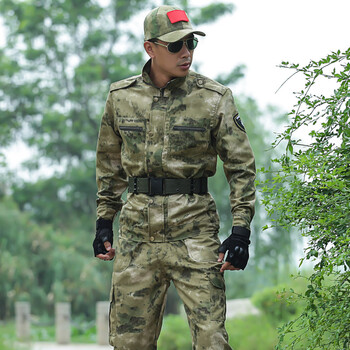 盾郎迷彩服套装男 军装特训服特种兵作训服夏季学生透气耐磨军训服军