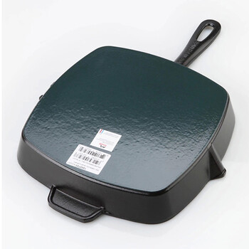 法国Staub铸铁方形烤盘 黑色 26cmx26cm