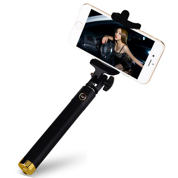 
                                        萝莉 铝合金自拍杆手机神器自拍棒适用于苹果iphone5S/6/Plus三星小米支架 铝合金蓝牙-粉色                