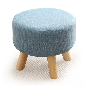 智亚 矮凳子小圆凳沙发卧室客厅茶几凳时尚创意实木布敦子小板凳换鞋
