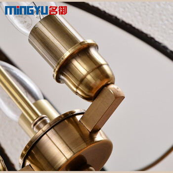 
                                        美式乡村餐厅过道 焊锡全铜吊灯 酒店别墅玄关卧室创意灯具 全铜餐吊灯 不带光源                