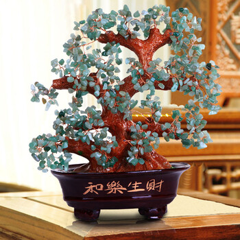 
                                        喜亦雅（XYY） 宇皇梦艺发财树摆件乔迁开业礼品 家居装饰品酒柜创意吉祥工艺礼品 黄水晶大(和乐生财)                