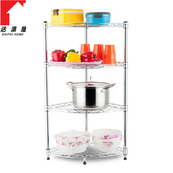 
                                        
                                        【京东配送】达派屋DAPAI HOME 四层锅架转角架厨房置物架三角收纳储物架 B031 35*35*82高-19管四层                