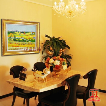 
                                        煌巢尚品手绘梵高油画客厅装饰画风景壁画玄关画抽象画背景墙挂画餐厅有框画卧室欧式画电箱遮挡 玫瑰花油画 金色实木框中框单幅110x80cm                