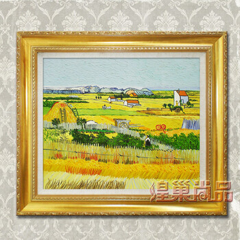 
                                        煌巢尚品手绘梵高油画客厅装饰画风景壁画玄关画抽象画背景墙挂画餐厅有框画卧室欧式画电箱遮挡 玫瑰花油画 金色实木框中框单幅110x80cm                