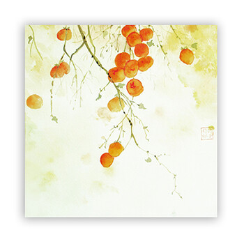 卧室餐厅油挂画沙发背景墙壁画简约现代田园三联sn2936sn4774 橘子 70