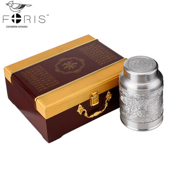 
                                        富瑞斯（Foris）Foris 富瑞斯 大号茶叶罐 手工醒茶罐 锡罐 储物罐 锡器1斤装 茶叶罐 大号大红袍                