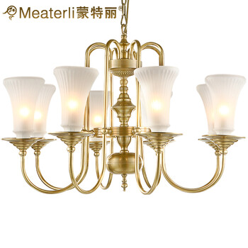蒙特丽 客餐厅卧室吊灯 TDX3 欧式全铜灯具(B) 型号TT62-8头