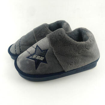 保暖家居鞋子休闲鞋休闲时尚磨砂毛毛家用马丁卡通保 钛金灰 派勒斯