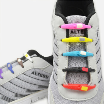 男女运动鞋松紧弹性皮筋儿童彩色方形扣系鞋带8根装 灰色 8根装