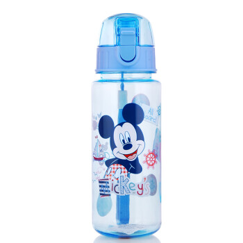 迪士尼（Disney）水杯儿童夏季塑料杯运动水壶随身杯子学生直饮杯防漏水瓶 粉公主