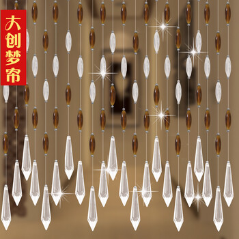 日照大创门帘珠帘水晶隔断帘成品玄关珠帘装饰卧室客厅鞋柜珠帘子新隔断珠帘门窗帘风水帘子