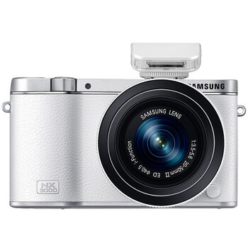三星（SAMSUNG） NX3000智能WIFI 微型单电套机（16mm-50mm）内置16G卡 闪光灯（白色）