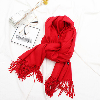 红围巾戊戌狗年春节日中国红大红福字围巾男女单位喜庆 大红色7134_ 2