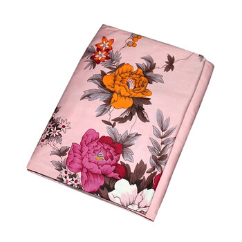 老式床单 单双人单件棉质斜纹加厚国民怀旧传统印花被单 牡丹玉色 145