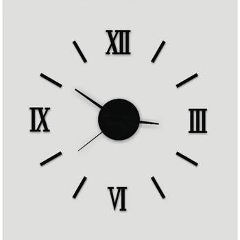 新品创意diy个性时钟欧式挂表罗马数字静音客厅大尺寸装饰墙贴表 典雅