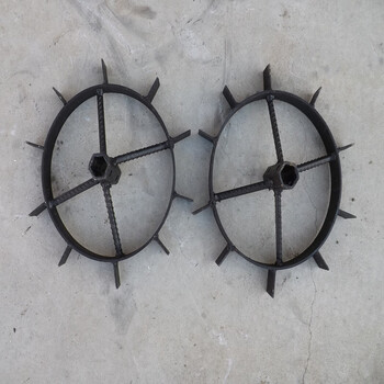 微耕机铁轮耕地机配件旋耕机行走铁轮小型农机松土机耕田机水田轮