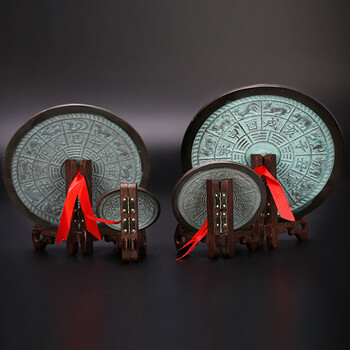 佩服 青铜镜古铜镜古代梳妆镜 生肖九宫镜抛光镜面台式公主镜梳妆镜