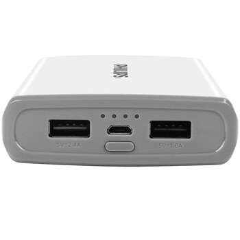 
                                        飞利浦 10400毫安 移动电源/充电宝 双USB输出 DLP2101 白色                