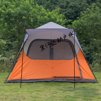 2017新款户外帐篷野营露营双层户外装备hh20 灰顶帐篷 防潮垫 门杆