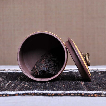 
                                                            茗露 宜兴紫砂茶叶罐 手工回纹醒茶罐 普洱罐 紫砂茶盒 宜兴紫砂茶叶罐 普洱罐醒 回纹雅罐 黄罐                