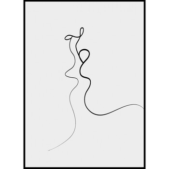 畅印 北欧风格现代简约客厅背景墙装饰画卧室挂画极简抽象人物线条ins