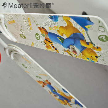 蒙特丽 电风扇灯吊灯J830 儿童餐厅灯客厅灯卧室卡通灯具(B) 小熊男生版 拉绳+壁控+遥控