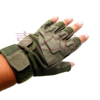 半指特手套 cs手套 户外手套 战术手套 军绿黑色 军绿 xl