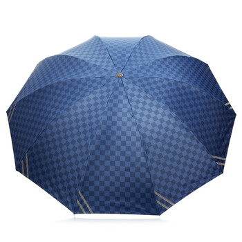 
                                        
                                                            天堂伞 英伦风格黑胶加大61cm*10骨三折晴雨伞32248E兰灰色                