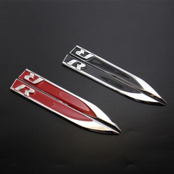 大众叶子板侧标金属车贴车标新速腾迈腾朗逸朗行途观专用改装刀锋