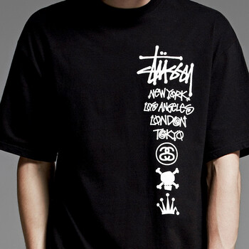 stussy  新品 纯棉短袖T恤 ST52016399 黑色 L