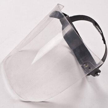 玻璃面罩半封闭防冲击防飞溅打磨防护面罩面屏透明电焊工面罩 全透明