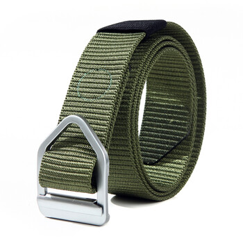 男女款多功能加长尼龙帆布特勤迷彩裤腰带 子弹头军绿