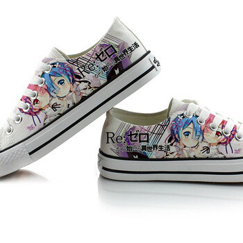 闪雷新款从零开始的异世界生活蕾姆低帮帆布鞋男女动漫周边休闲百搭