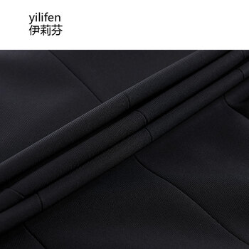
                                        伊莉芬 YILIFEN 2016夏季西装裤女款长裤显瘦工装裤正装女裤新款修身OL西装料 黑色薄版西裤 3XL                