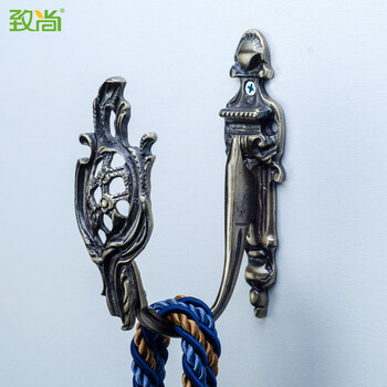 致尚 罗马勇士墙钩窗帘墙钩 布帘衣帽壁挂挂钩 QGB90 青古铜 一对