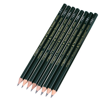 日本三菱(uni)绘画铅笔铅笔9800 绿色美术素描铅笔 12支装 2b